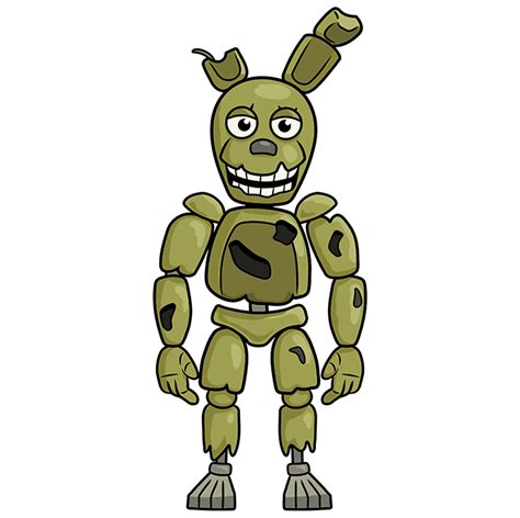 How To Draw Springtrap From Five Nights At Freddys Really Easy