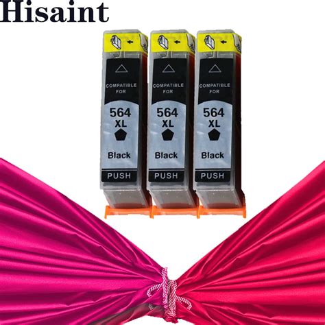 Hisaint 3pk 564 Xl Blcak Ink Cartridge For Hp 564xl Photosmart 7510