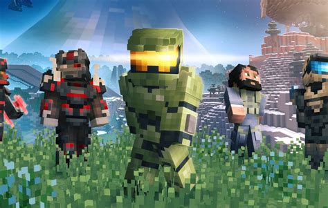 ‘minecraft Master Chief Pack Updated With Skins From ‘halo Infinite
