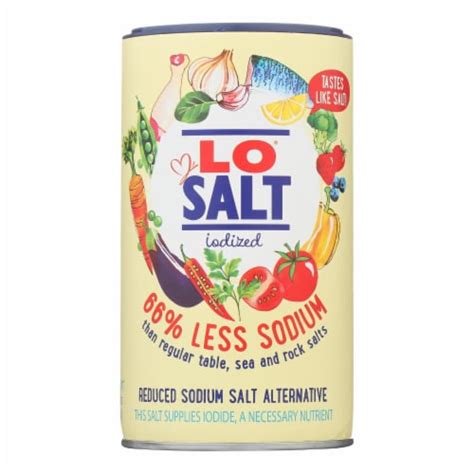 Losalt Reduced Sodium Iodized Salt Case Of 6 1235 Oz Case Of 6