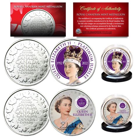 Buy Queen Elizabeth Ii 2022 Platinum Jubilee Official Set Of 2 Royal