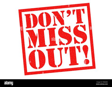 Dont miss out stamp hi-res stock photography and images - Alamy