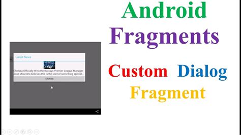 Android Fragments Custom Dialog Fragment Youtube