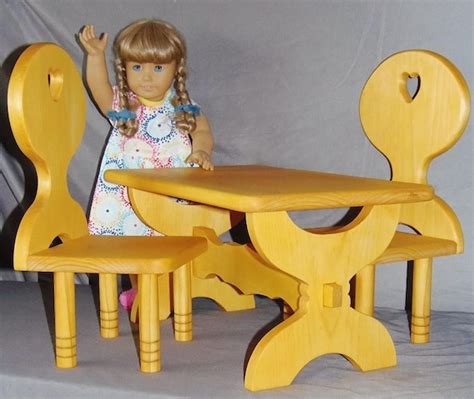 American Girl Doll Table And Chair Set Or All 18 Dolls Etsy