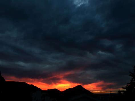 Cauldron Cloud Dark Clouds Dark Sky Evening Landscape Nature