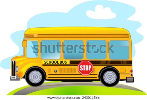 Cartoon School Bus Stock Vector Royalty Free 243011566