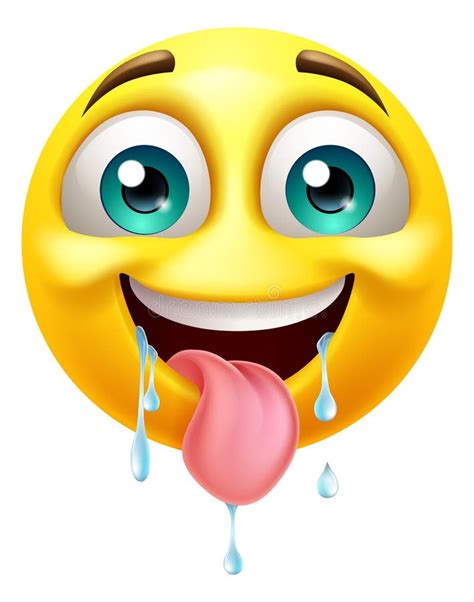 Hungry Drooling Face Emoji Emoticon Cartoon Icon Stock Vector Illustration Of Logo Drool