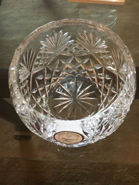 Crystal Clear 24 Lead Crystal Bowl Made In Poland Etsy
