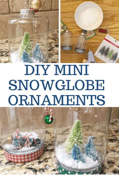 Diy Mini Snow Globe Ornaments No Glycerin Required Organize By Dreams