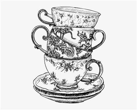 Tea Cups Drawing