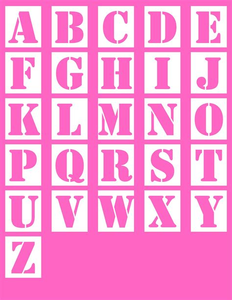Free Printable 1 Inch Letter Stencil Sheets Pdf Included Printables Hub