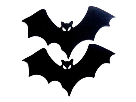 Pack Of 12 Halloween Black Bat Silhouette Cutouts Party Decoration