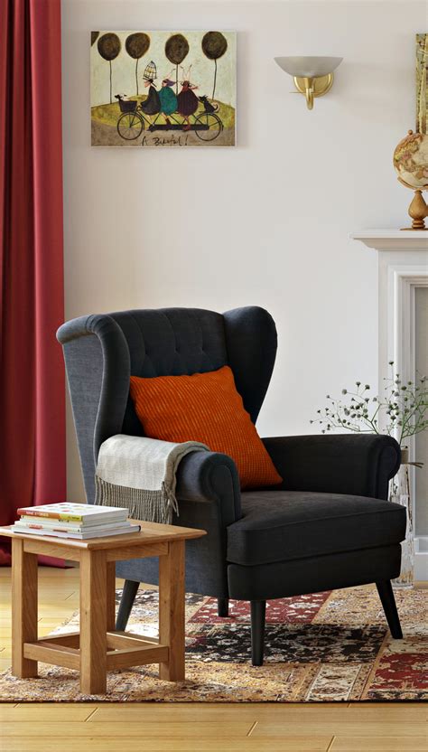 Check spelling or type a new query. Classic wingback armchair with a button-tufted back ...