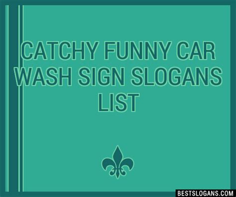 100 Catchy Funny Car Wash Sign Slogans 2024 Generator Phrases