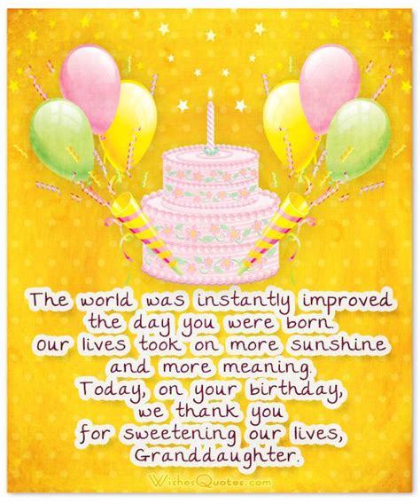 Our desire for you is that you ought to investigate the world 25. Sweet Birthday Wishes For Granddaughter By WishesQuotes