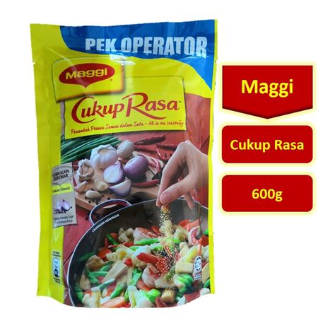 Maggi cukup rasa sesuai dijadikan perasa makanan untuk telur dadar, sayur goreng dan lain lain masakan yang dirasa kan ok. MAGGI CUKUP RASA ALL IN ONE SEASONING 600G | Shopee Malaysia
