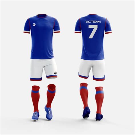 Blue Red Soccer Jersey Jersey Outfit Soccer Jersey Soccer