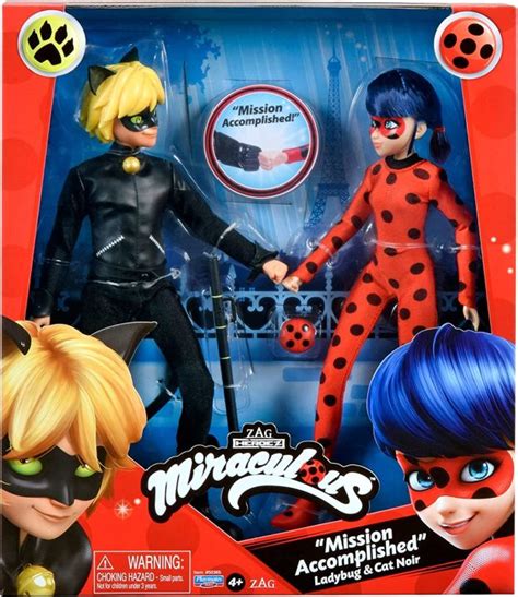 Miraculous Ladybug Mission Accomplished Ladybug And Cat Noir 2 Pack Dolls