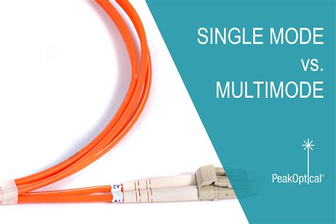 This means there's no interference or overlap between the different wavelengths of light to garble your data over long distances like there is with multimode cable. Single mode vs. Multimode fiber optic cables - PeakOptical A/S