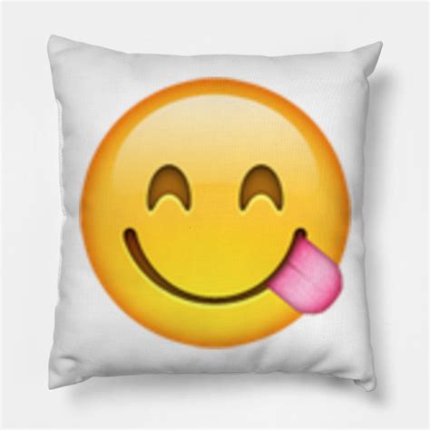 Face Savouring Delicious Food Emoji Pillow Teepublic