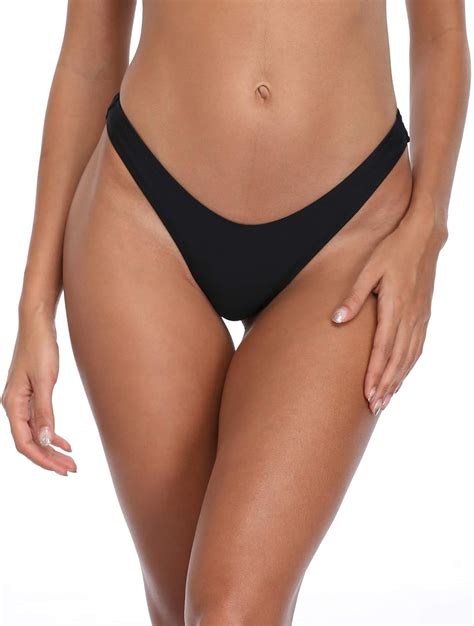 Relleciga Womens High Cut Thong Bikini Bottom Amazonca Clothing