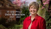 Honoring the Life of CBN's First Lady, Dede Robertson - YouTube