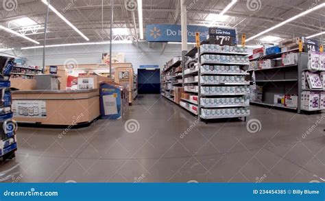 Walmart Supercenter Retail Store Interior Paint Area Editorial Image