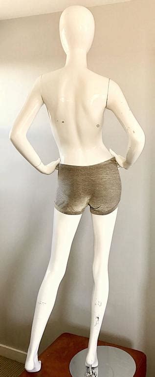 Vintage Pierre Cardin 1970s Gold Metallic Sexy 70s Disco Hot Pants Shorts At 1stdibs 70s