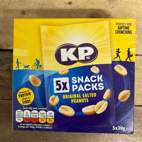 10x Kp Snack Packs Original Salted Peanuts Bags 2 Boxes Of 5x30g