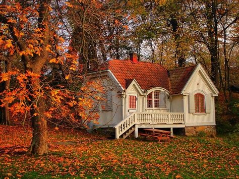 Little Autumn House I Could Live Here Happily Autumn Swedish