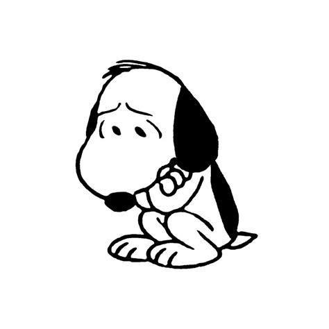 Snoopy Sad Digital Art By Minnie A Knee Fine Art America