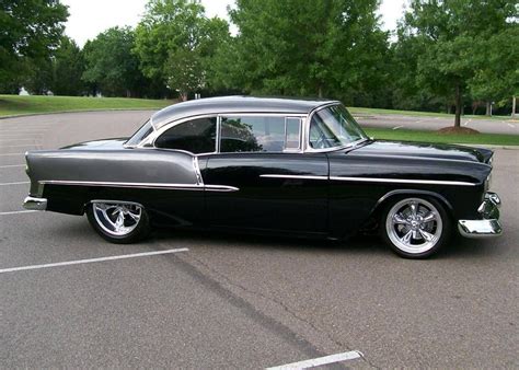 Black And Grey 55 Classic Cars Muscle Muscle Cars Chevy