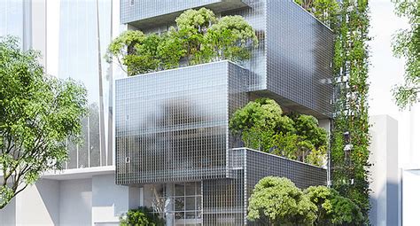 Translucent Block Tower Infused With Greenery To Combat