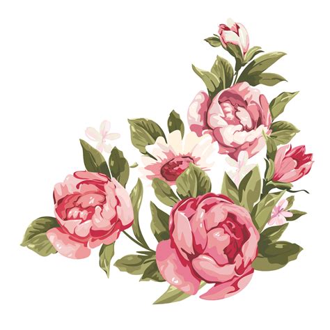 Pink Flowers Rose Clip Art Pink Rose Border Png Rose Painting Images