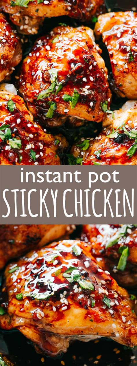 Chinese steamed buns are readily available these days and this quick chinese steamed buns are readily available these days and this quick, sticky glaze means you can whip up these moreish little numbers in no time at all. Instant Pot Sticky Chicken Thighs - Tender, deliciously ...