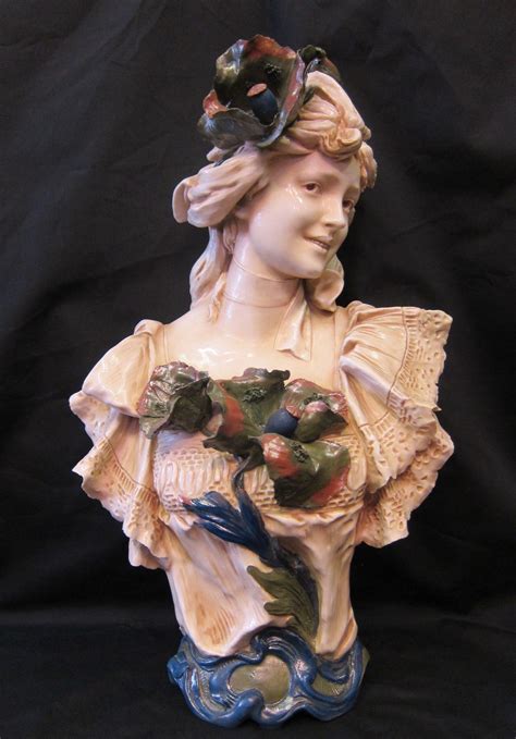 Vintage Art Nouveau Bust By Royal Dux From Zinziantiques On Ruby Lane