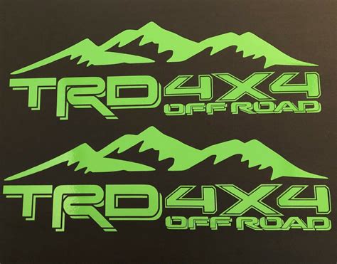 Trd Toyota Racing Development 4x4 Off Road Tacoma Tundra Mountain Decal