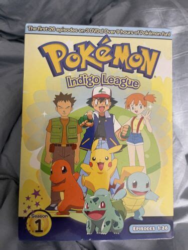 Pokemon Indigo League Season 1 One Dvd 2006 3 Disc Set Dubbed New