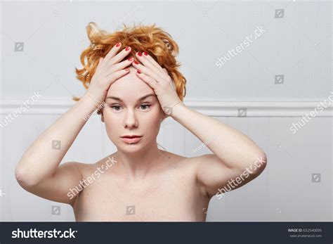 Human Face Expressions Emotions Portrait Nude Stock Photo