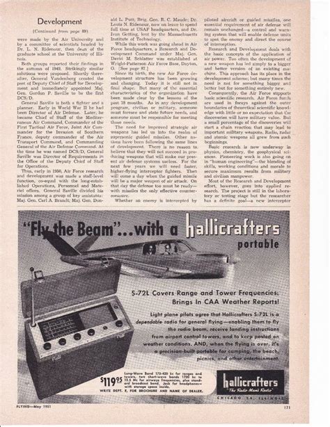 1951 Hallicrafters S 72l Airplane Radio Ad Beechcraft Bonanza Ebay