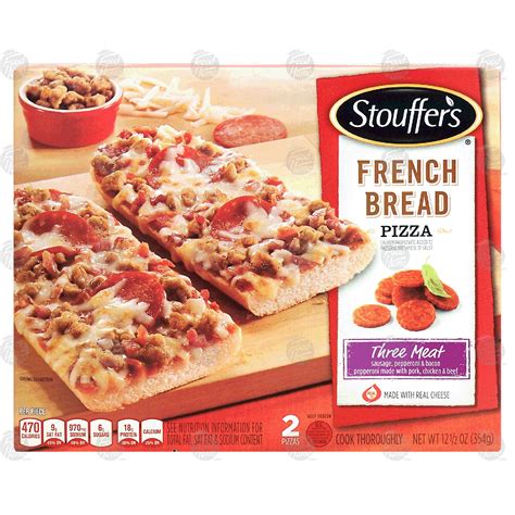 Stouffers French Bread Pizza Three Meat 2 Pizzas 125 Oz