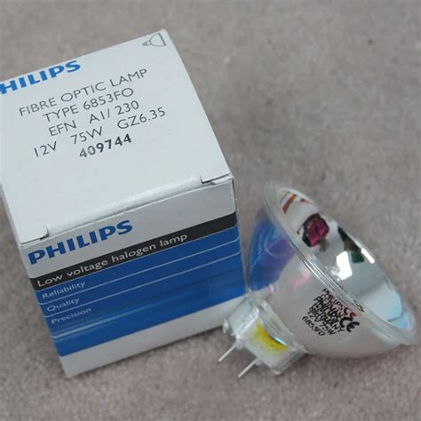 4 Pieces Philips 6853 Fo 12v75w Fibre Optic Lamp Ph 12v 75w 6853fo
