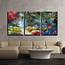 Wall26  3 Piece Canvas Wall Art Oil Painting Landscape Colorful
