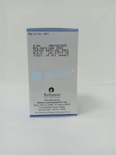 Bevacirel 400 Mg Bevacizumab Injection At Rs 13225 Bevacizumab In