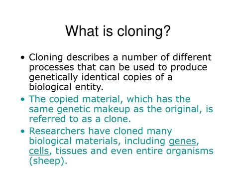 Ppt Cloning Powerpoint Presentation Free Download Id5875902