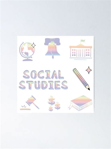 Pastel Rainbow Social Studies Subject Pack Poster By The Goods