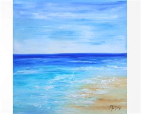 Abstract Beach Painting Beach Art Seascape Oil Painting Etsy