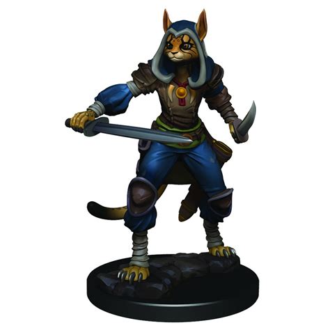 Dandd Female Tabaxi Rogue Premium Painted Fantasy Miniature Wzk93012