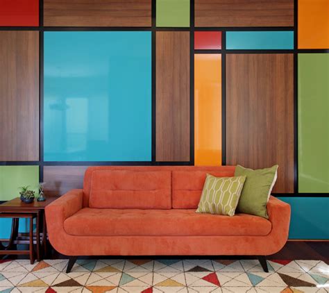 Mid Century Modern Art Wall Aliso Viejo Midcentury Living Room