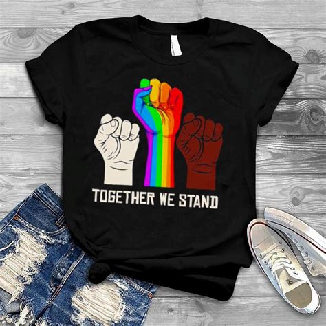 lgbt hand together we stand shirt